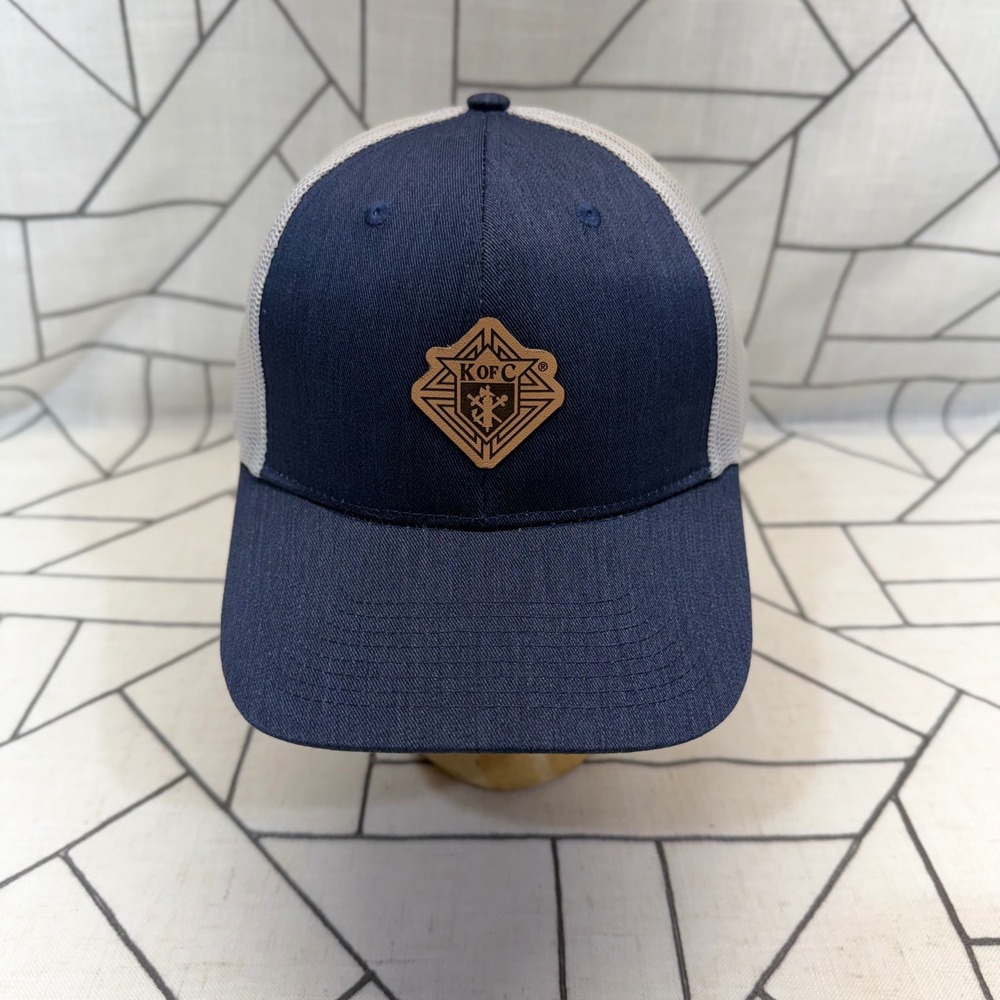 Port Authority Trucker Hat OS Blue KofC Knights of Columbus Mesh Snapback Cap
